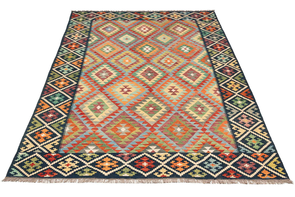 Afghanischer Kelim – 300 × 207 cm – handgewebt aus Schurwolle