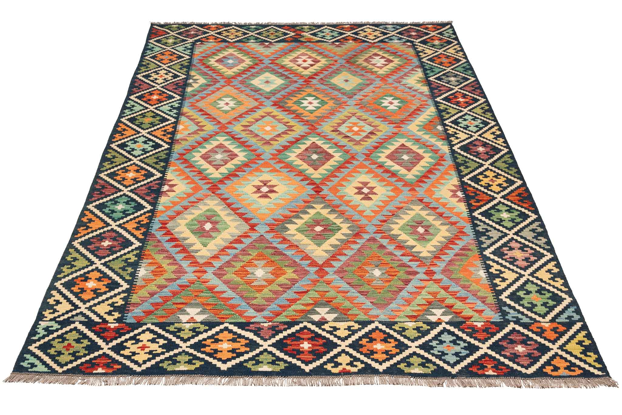 Afghanischer Kelim – 300 × 207 cm – handgewebt aus Schurwolle