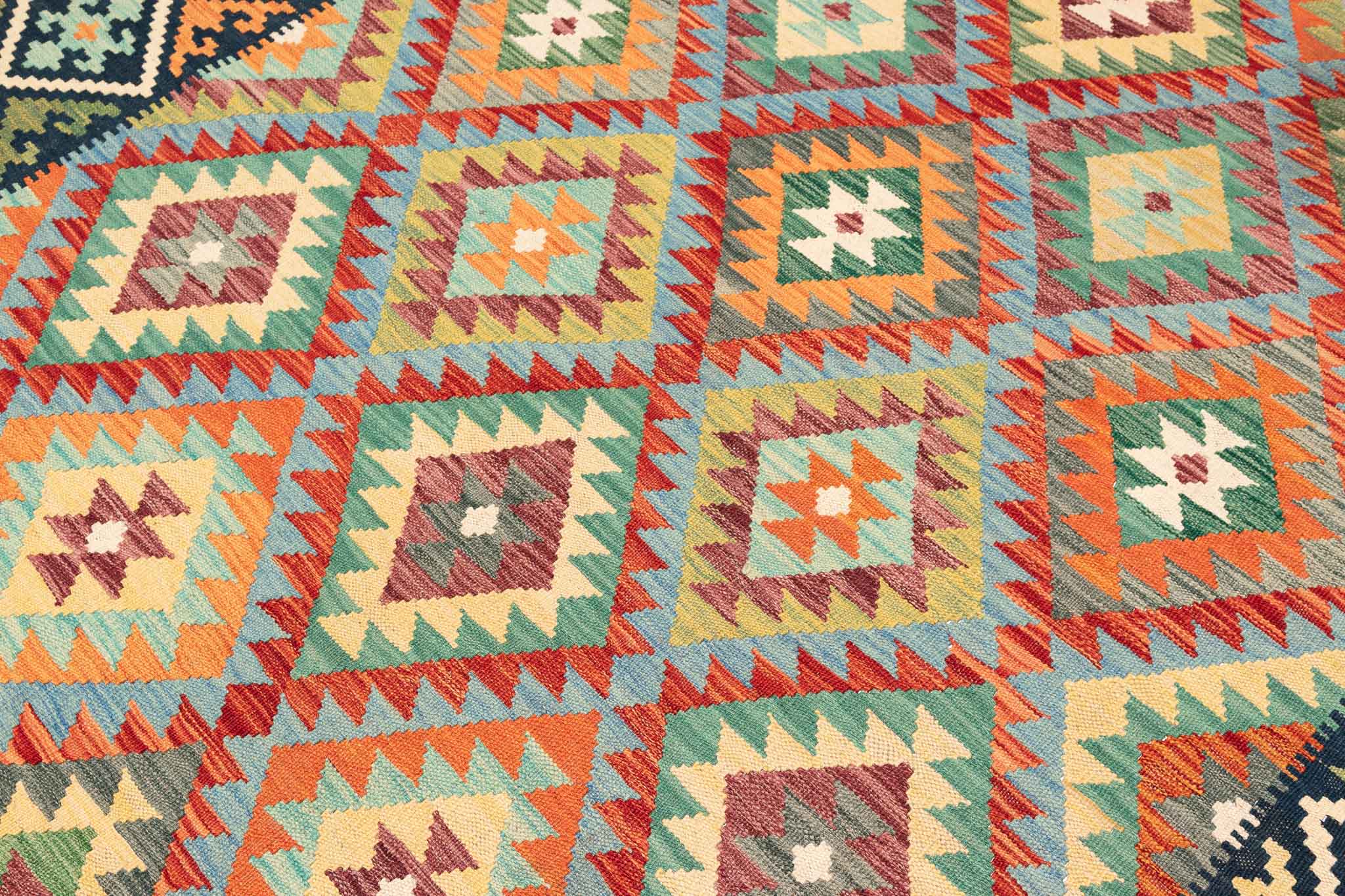 Afghanischer Kelim – 300 × 207 cm – handgewebt aus Schurwolle
