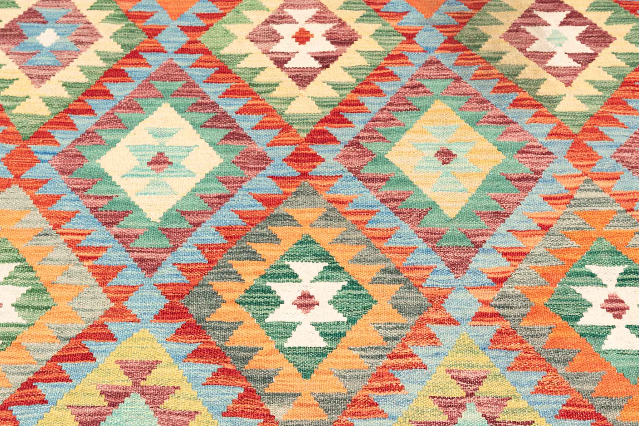 Afghanischer Kelim – 300 × 207 cm – handgewebt aus Schurwolle