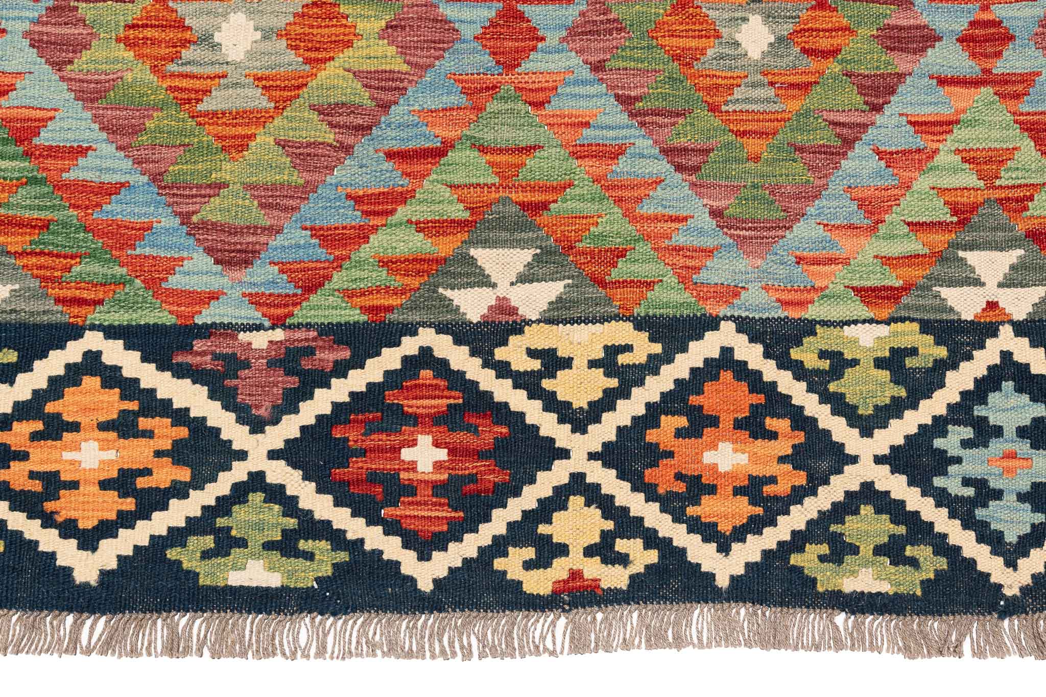 Afghanischer Kelim – 300 × 207 cm – handgewebt aus Schurwolle