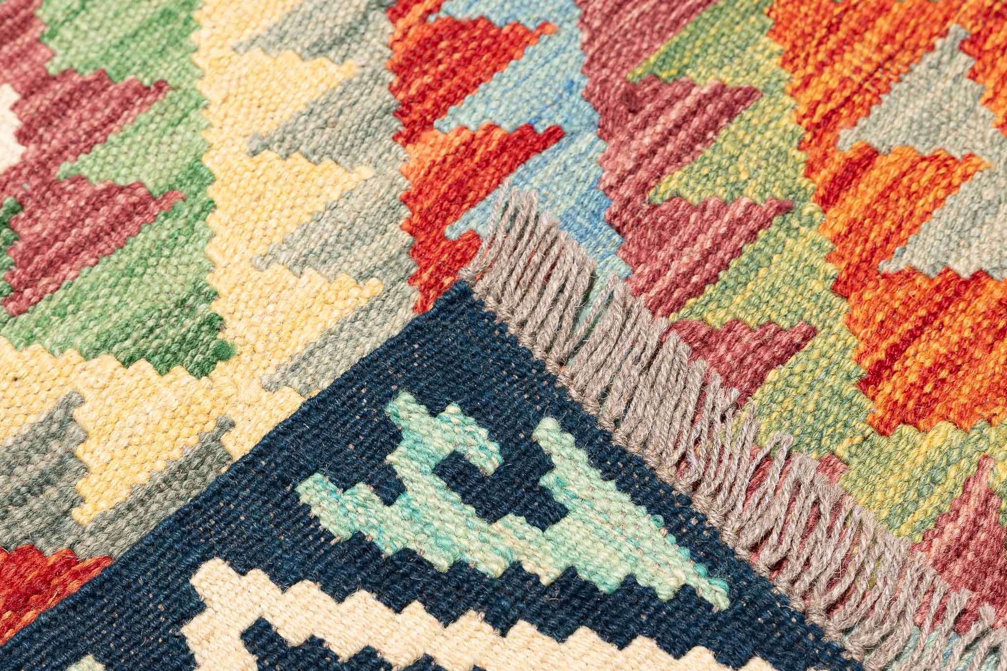 Afghanischer Kelim – 300 × 207 cm – handgewebt aus Schurwolle