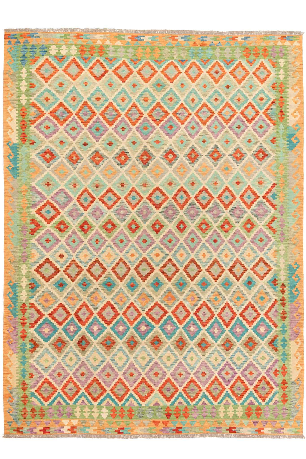 Afghanischer Kelim – 352 × 262 cm – handgewebt aus Schurwolle