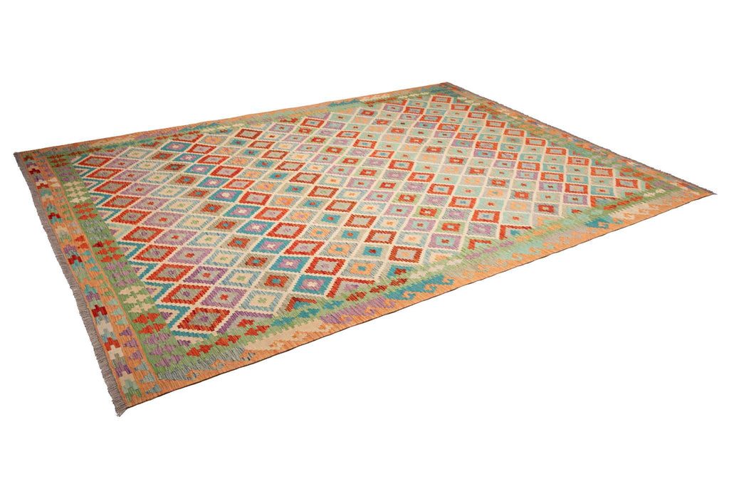 Afghanischer Kelim – 352 × 262 cm – handgewebt aus Schurwolle