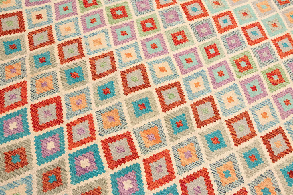 Afghanischer Kelim – 352 × 262 cm – handgewebt aus Schurwolle