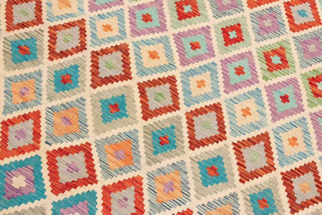 Afghanischer Kelim – 352 × 262 cm – handgewebt aus Schurwolle