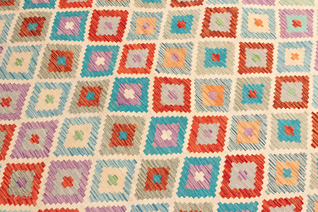 Afghanischer Kelim – 352 × 262 cm – handgewebt aus Schurwolle