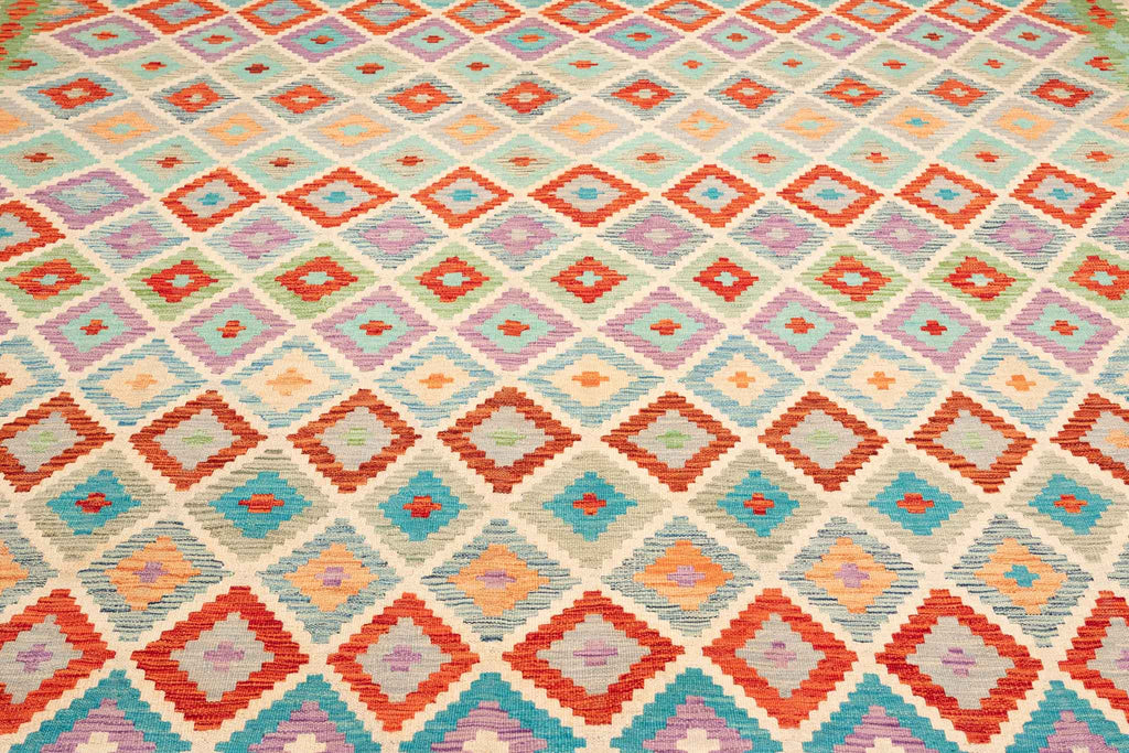 Afghanischer Kelim – 352 × 262 cm – handgewebt aus Schurwolle