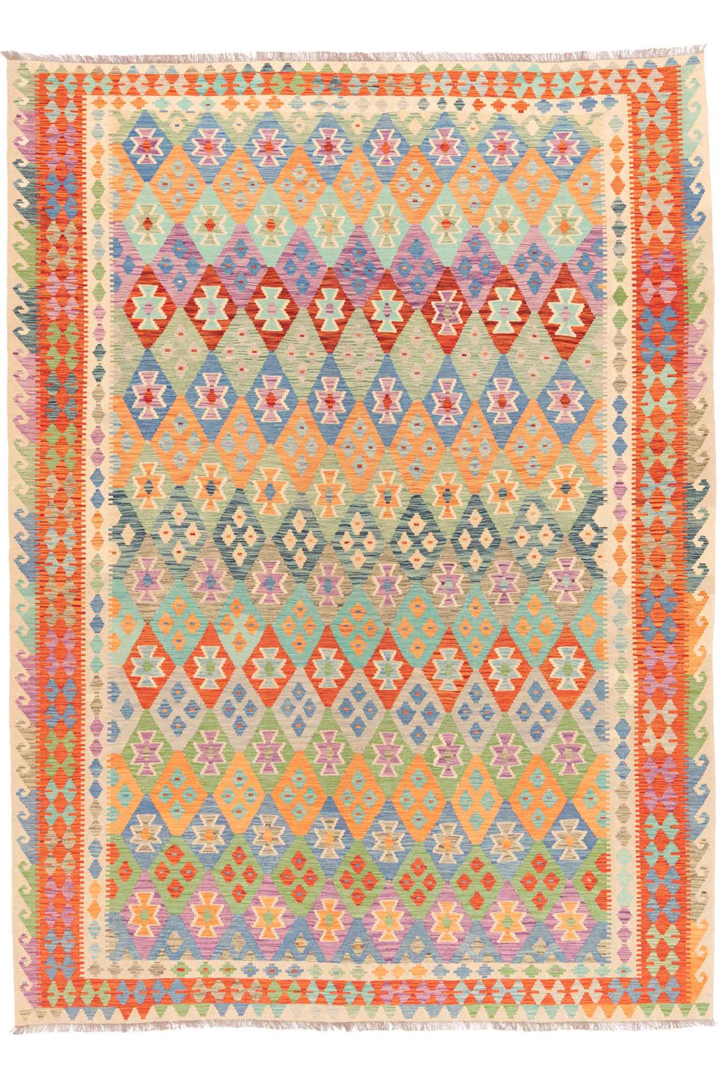 Afghanischer Kelim – 362 × 264 cm – handgewebt aus Schurwolle