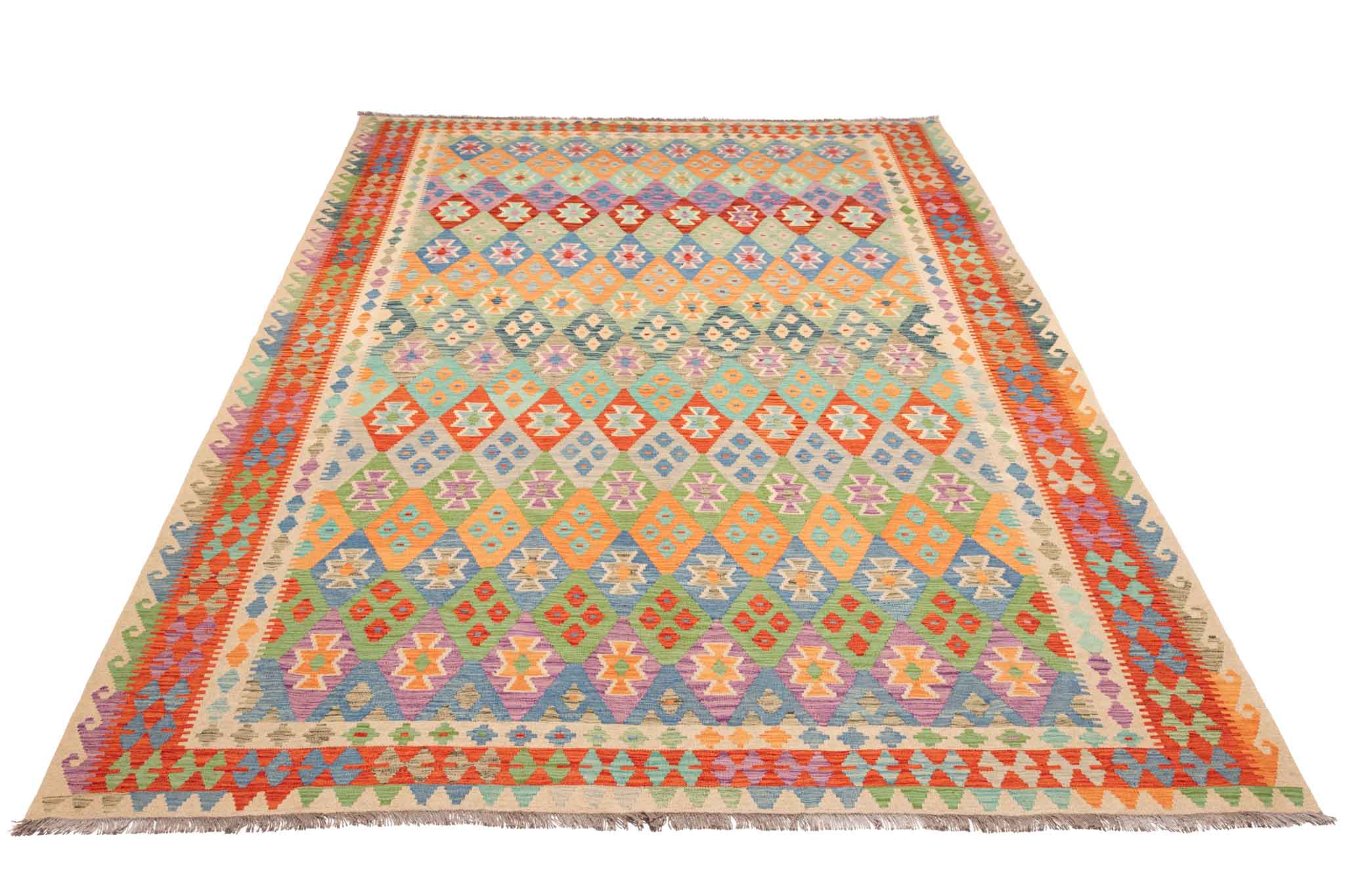 Afghanischer Kelim – 362 × 264 cm – handgewebt aus Schurwolle