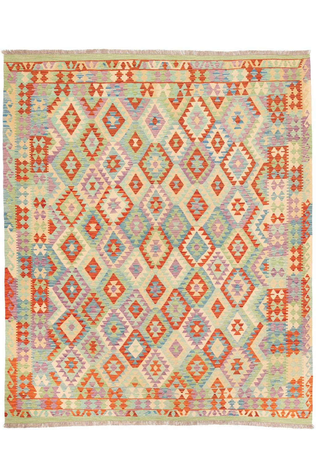 Afghanischer Kelim – 299 × 247 cm – handgewebt aus Schurwolle