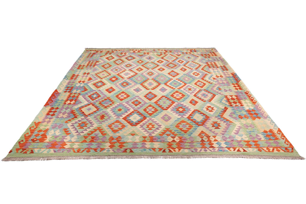 Afghanischer Kelim – 299 × 247 cm – handgewebt aus Schurwolle