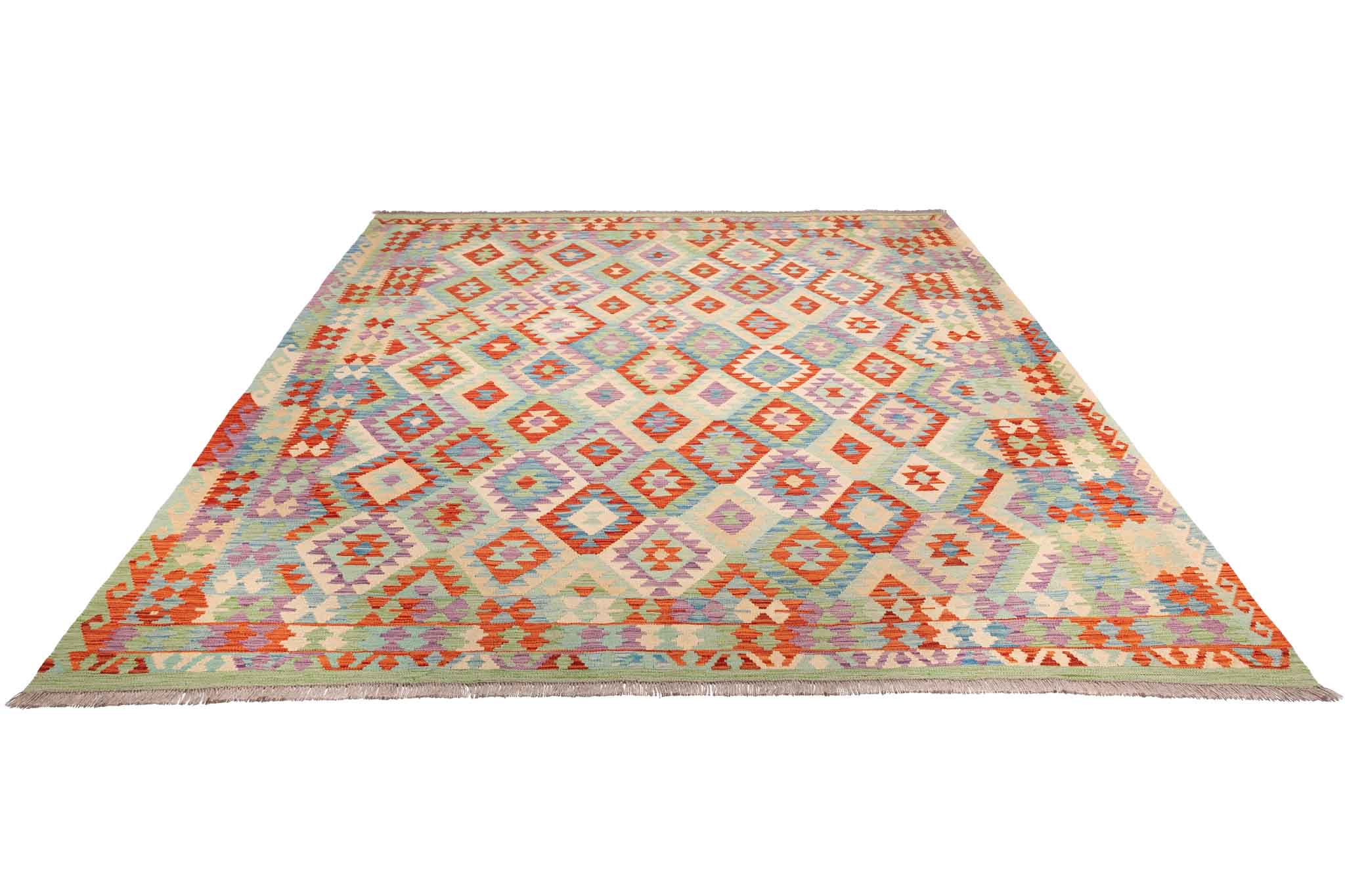 Afghanischer Kelim – 299 × 247 cm – handgewebt aus Schurwolle