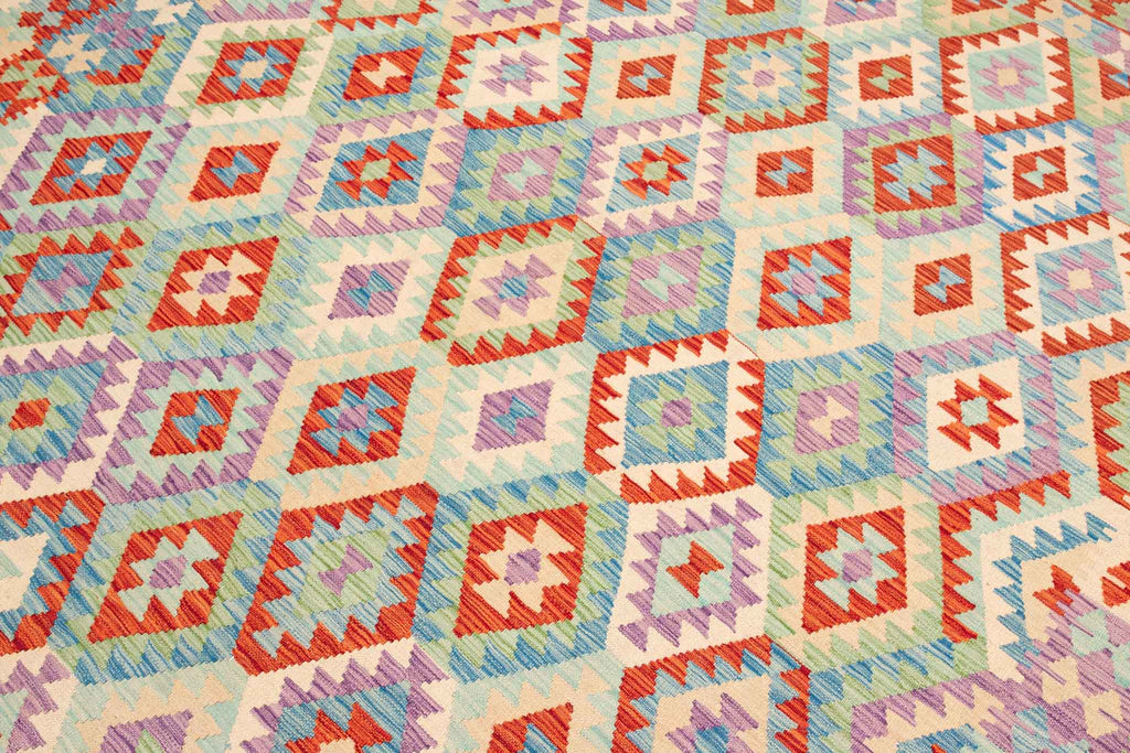 Afghanischer Kelim – 299 × 247 cm – handgewebt aus Schurwolle