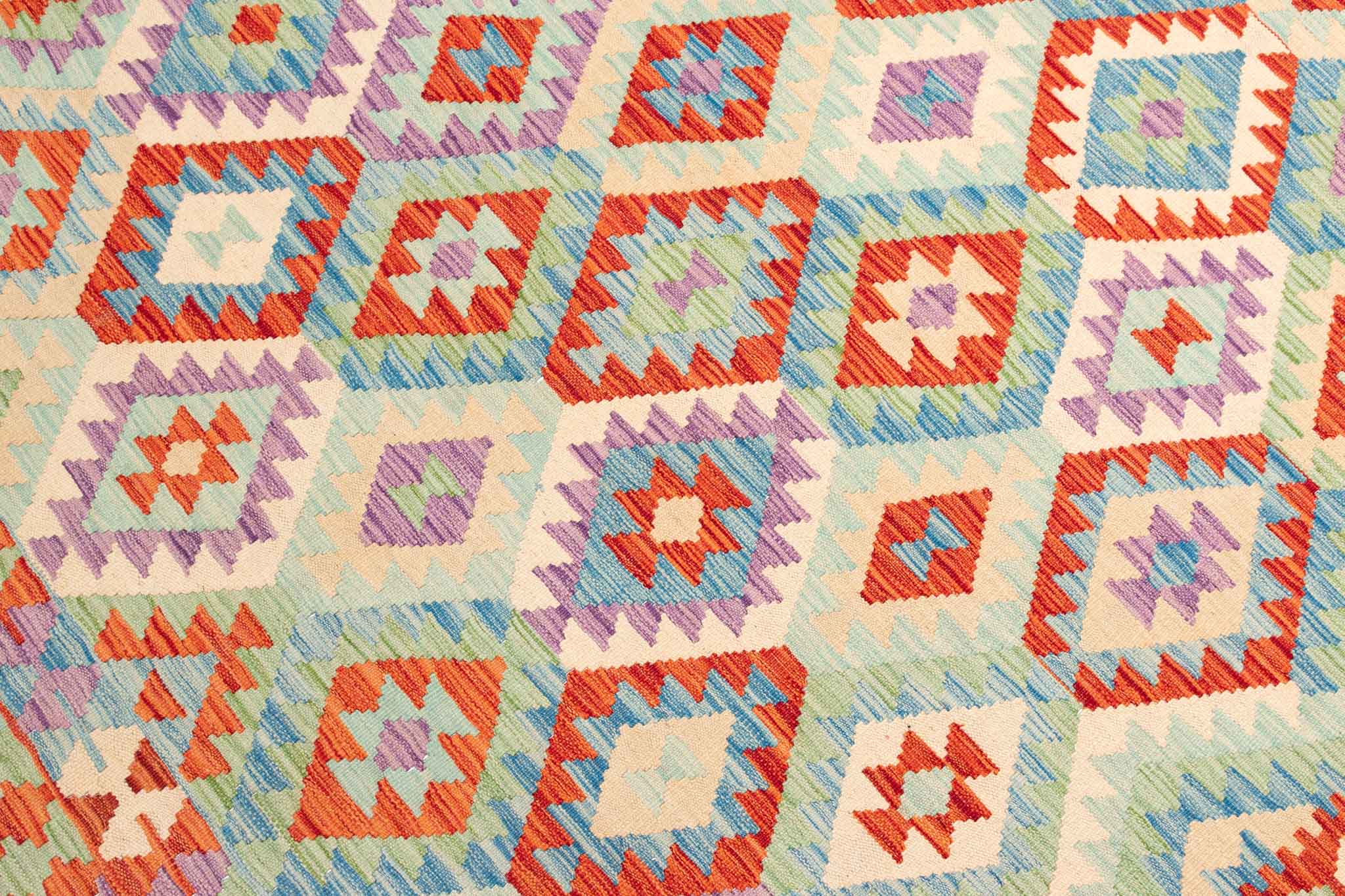 Afghanischer Kelim – 299 × 247 cm – handgewebt aus Schurwolle