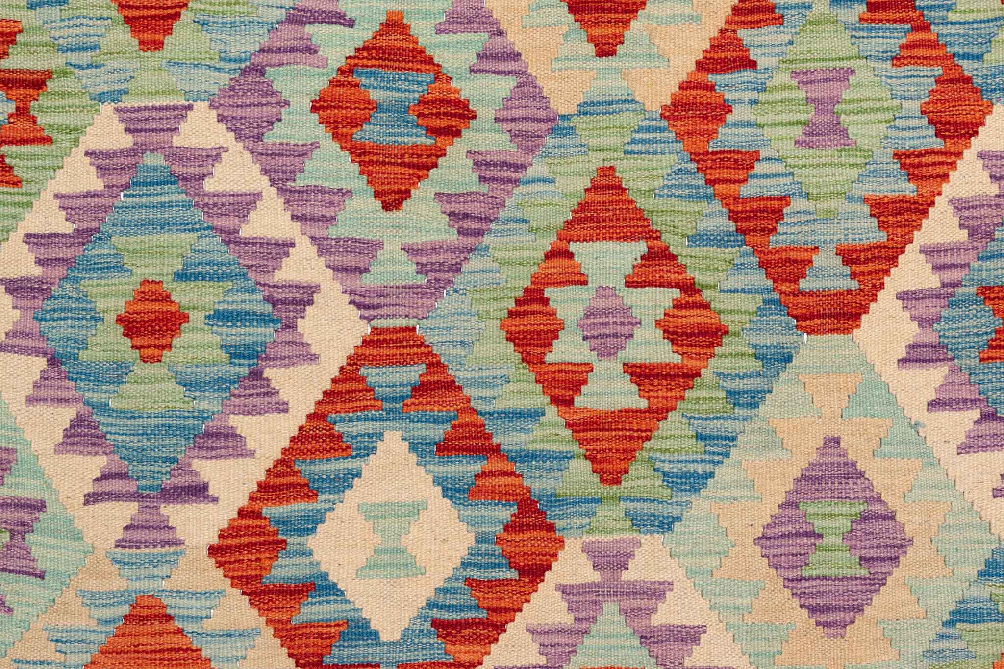 Afghanischer Kelim – 299 × 247 cm – handgewebt aus Schurwolle