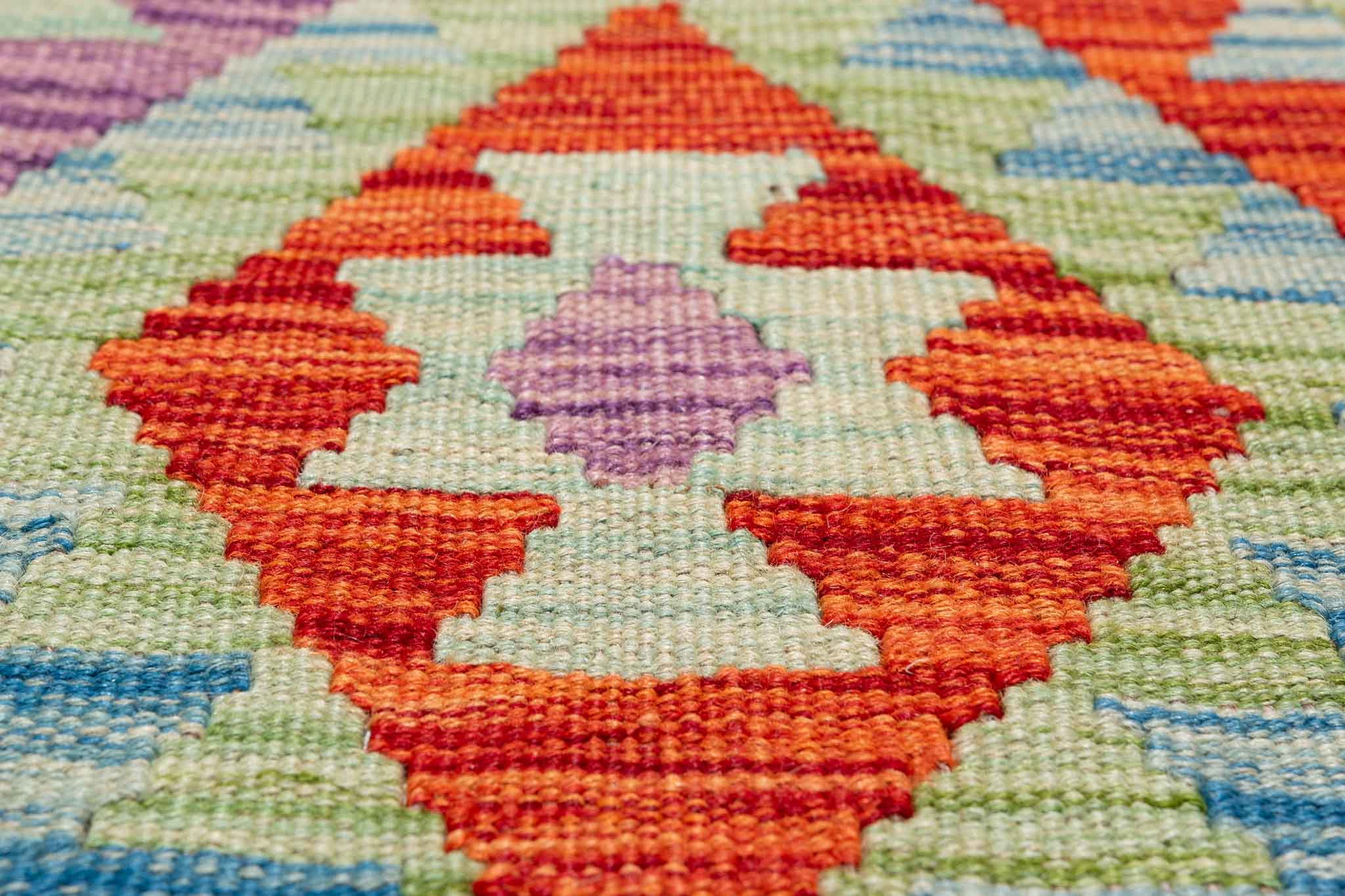 Afghanischer Kelim – 299 × 247 cm – handgewebt aus Schurwolle