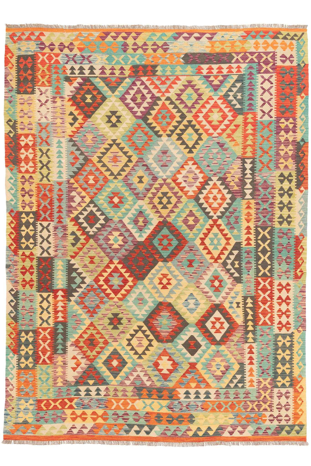 Afghanischer Kelim – 347 × 251 cm – handgewebt aus Schurwolle