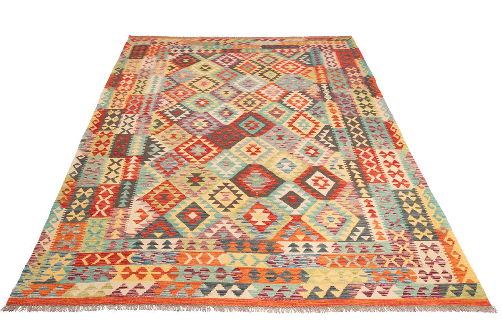 Afghanischer Kelim – 347 × 251 cm – handgewebt aus Schurwolle