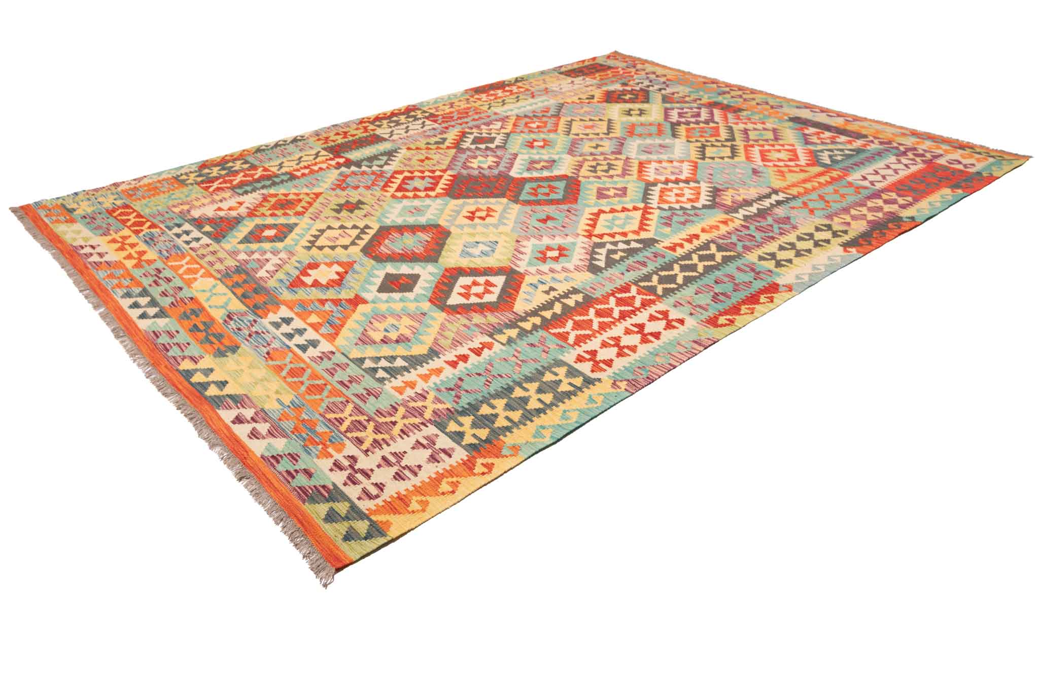 Afghanischer Kelim – 347 × 251 cm – handgewebt aus Schurwolle