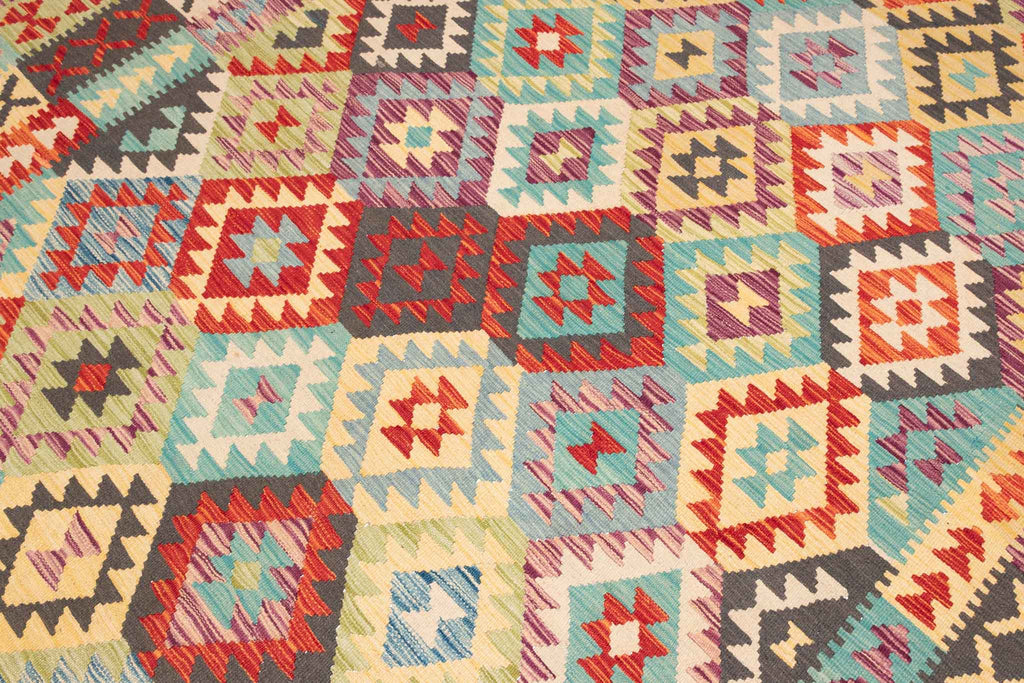 Afghanischer Kelim – 347 × 251 cm – handgewebt aus Schurwolle