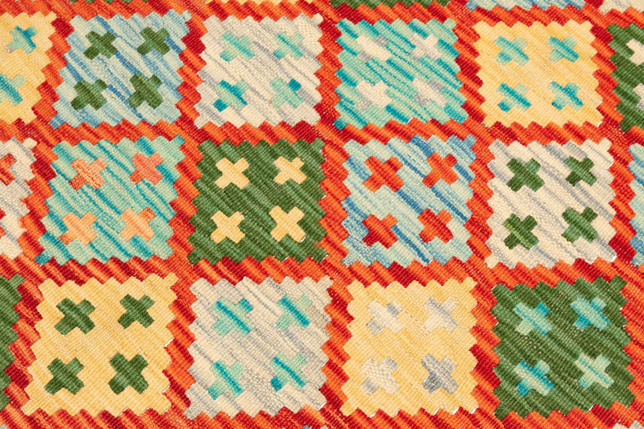 Afghanischer Kelim – 132 × 78 cm – handgewebt aus Schurwolle