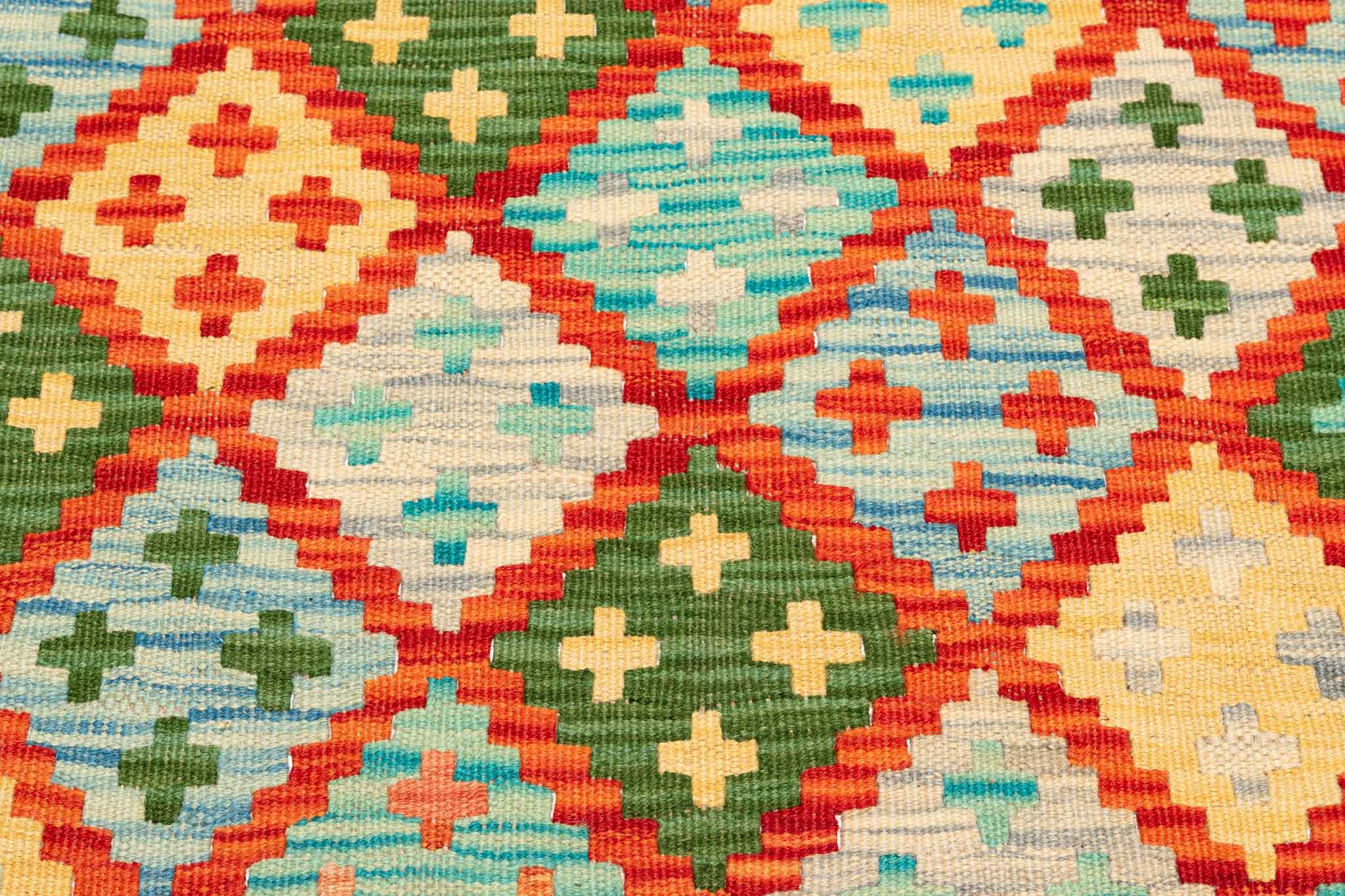 Afghanischer Kelim – 132 × 78 cm – handgewebt aus Schurwolle