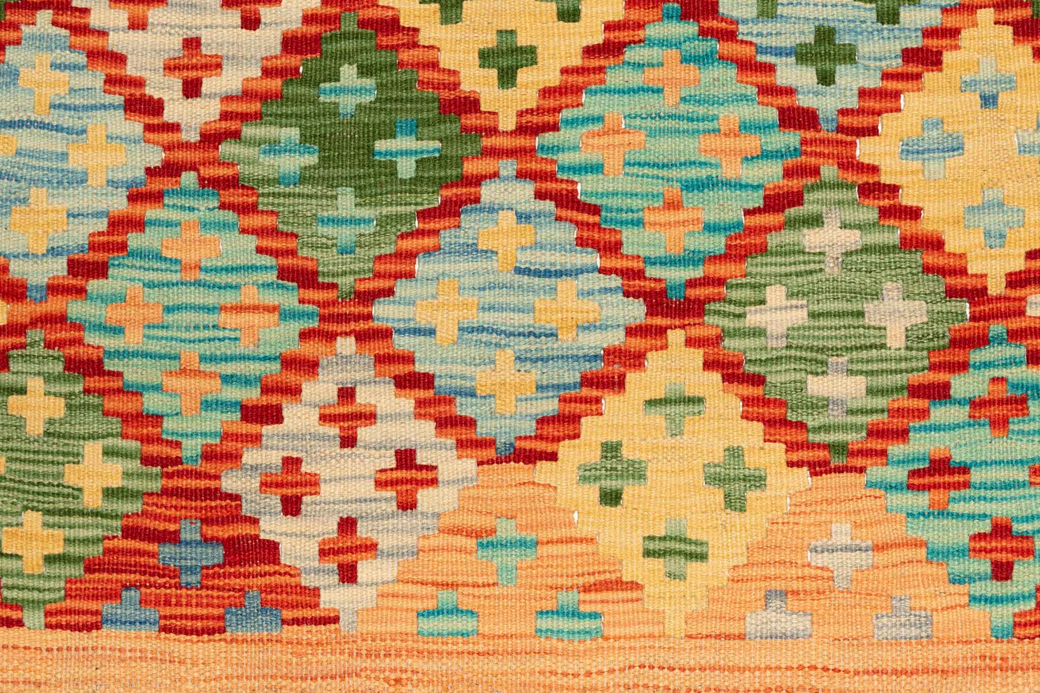 Afghanischer Kelim – 132 × 78 cm – handgewebt aus Schurwolle