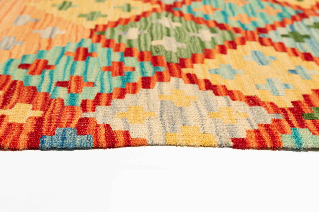 Afghanischer Kelim – 132 × 78 cm – handgewebt aus Schurwolle