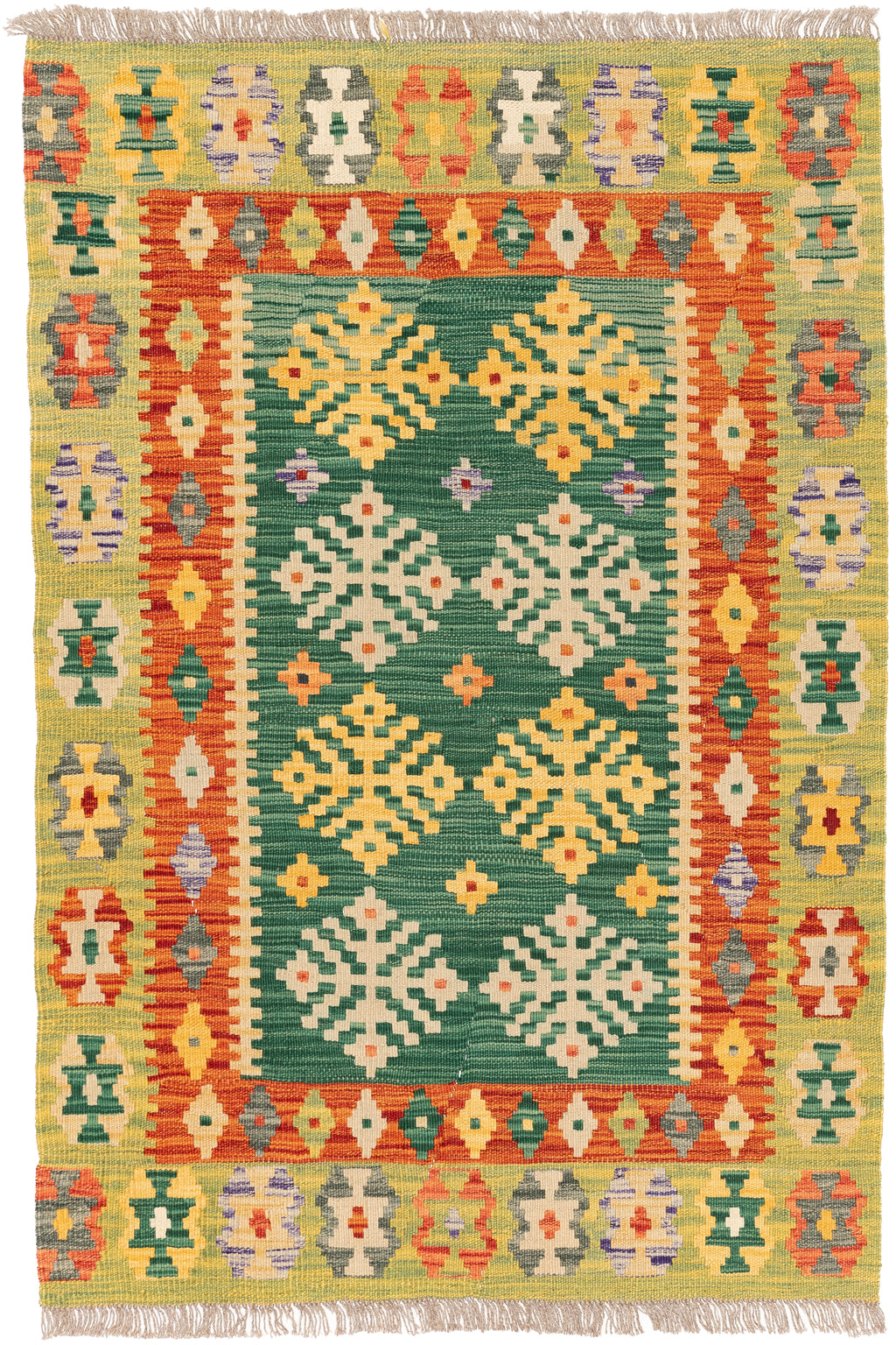 Afghanischer Kelim – 132 × 90 cm – handgewebt aus Schurwolle