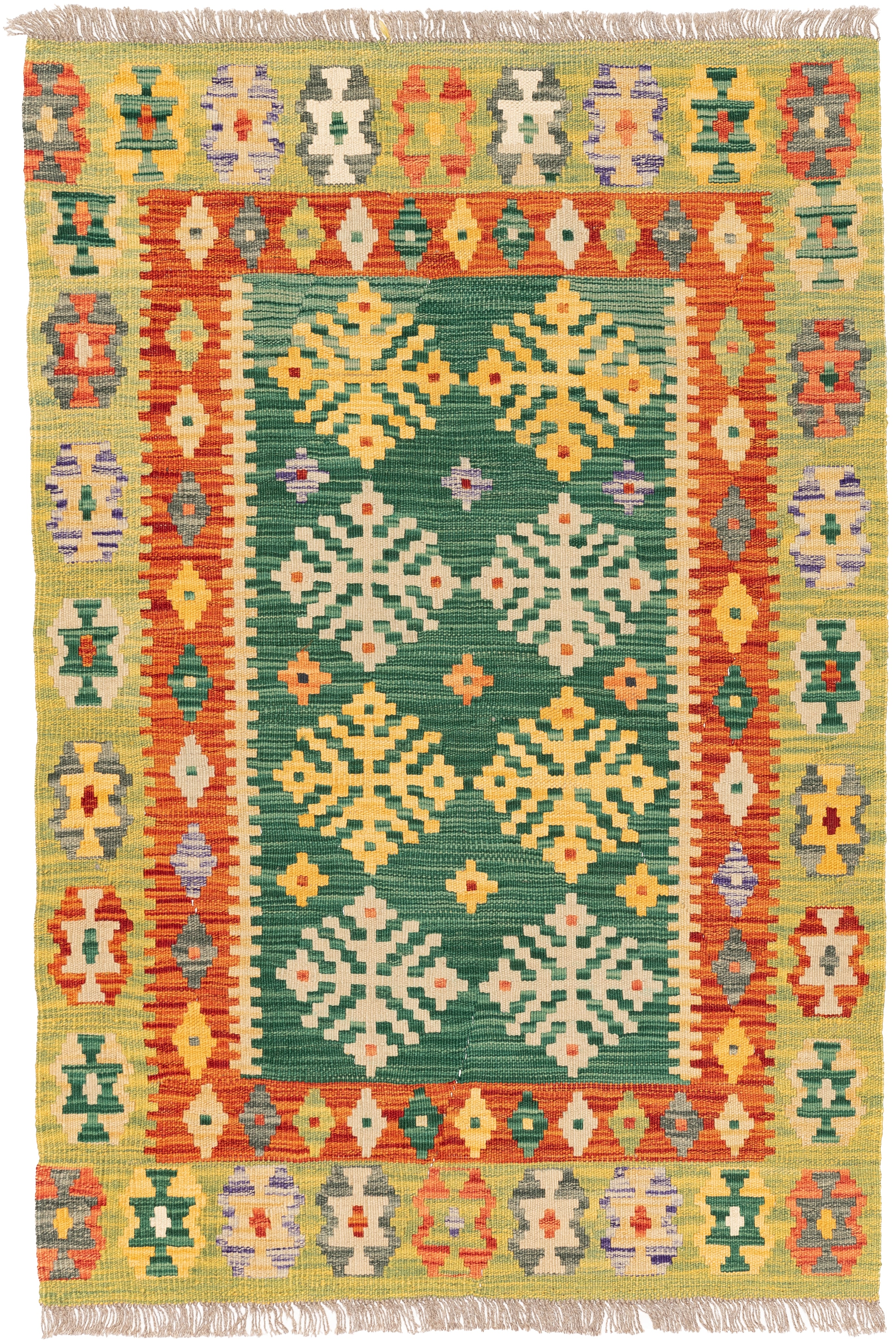 Afghanischer Kelim – 132 × 90 cm – handgewebt aus Schurwolle