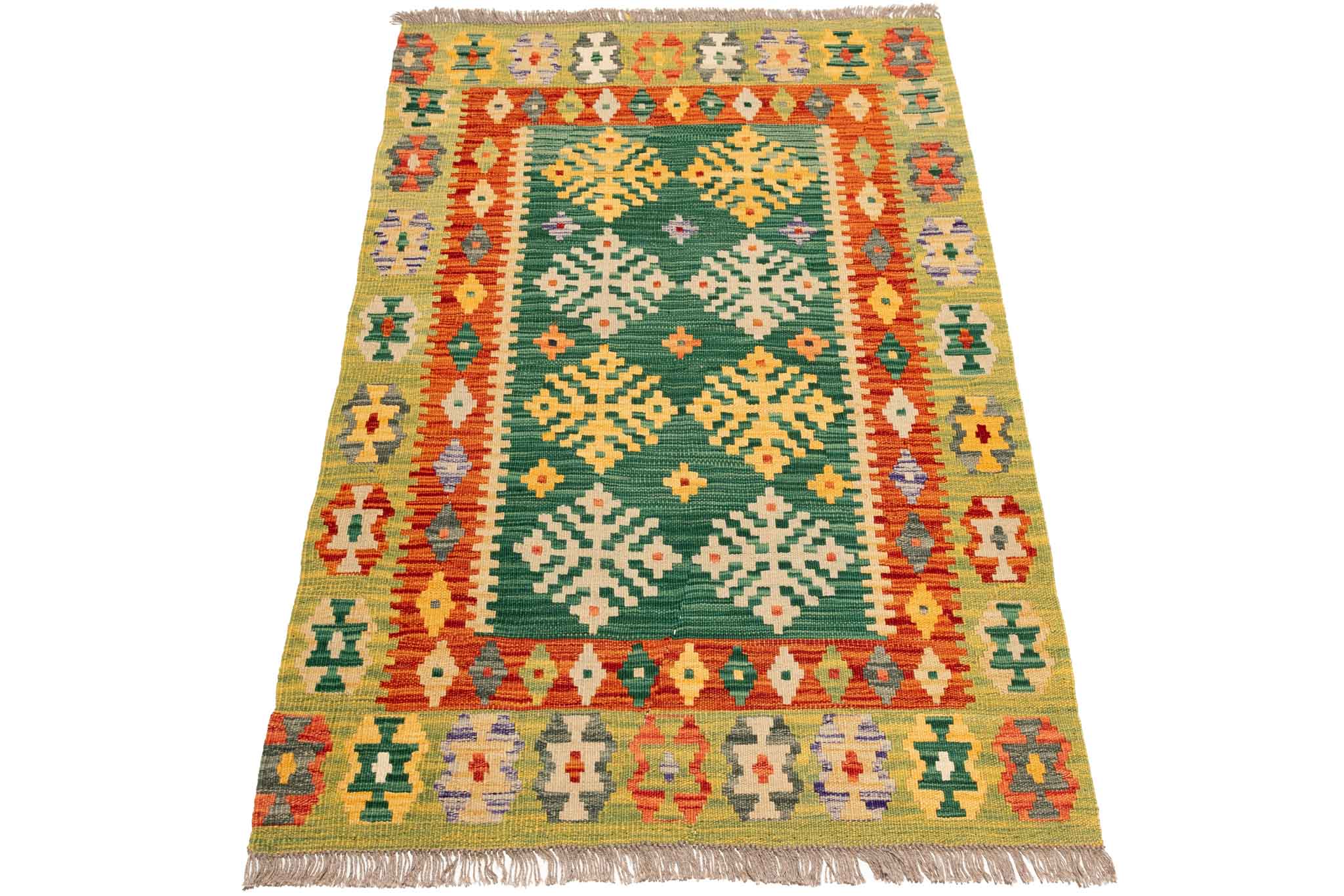 Afghanischer Kelim – 132 × 90 cm – handgewebt aus Schurwolle