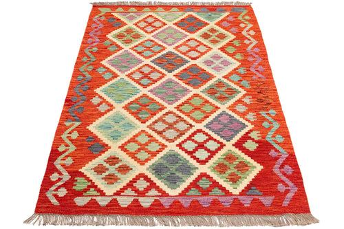 Afghanischer Kelim – 147 × 109 cm – handgewebt aus Schurwolle