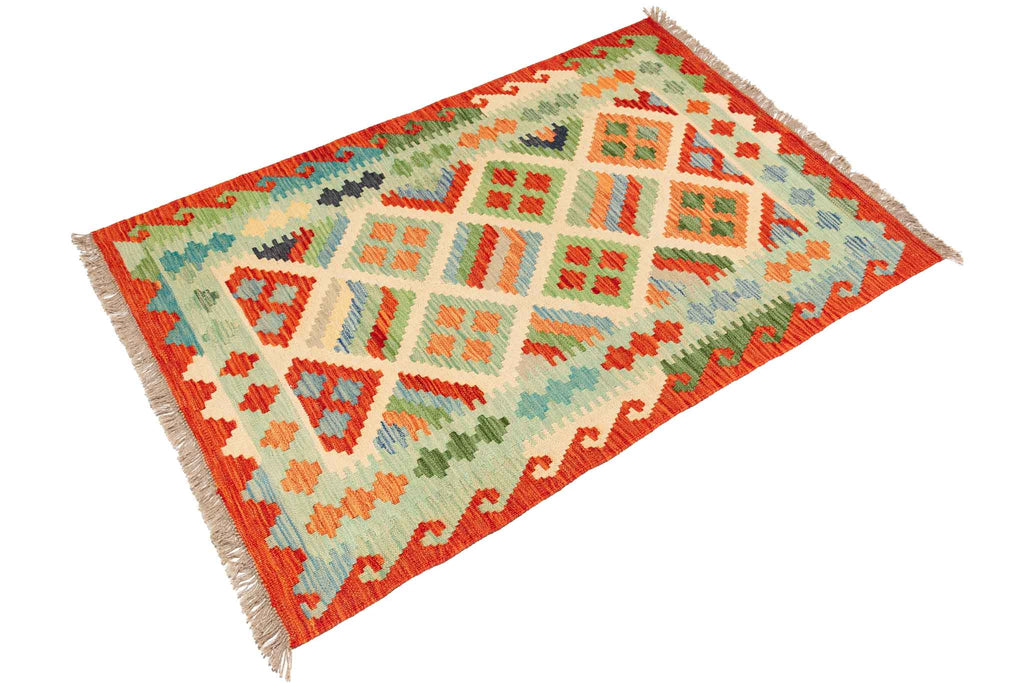 Afghanischer Kelim – 150 × 99 cm – handgewebt aus Schurwolle