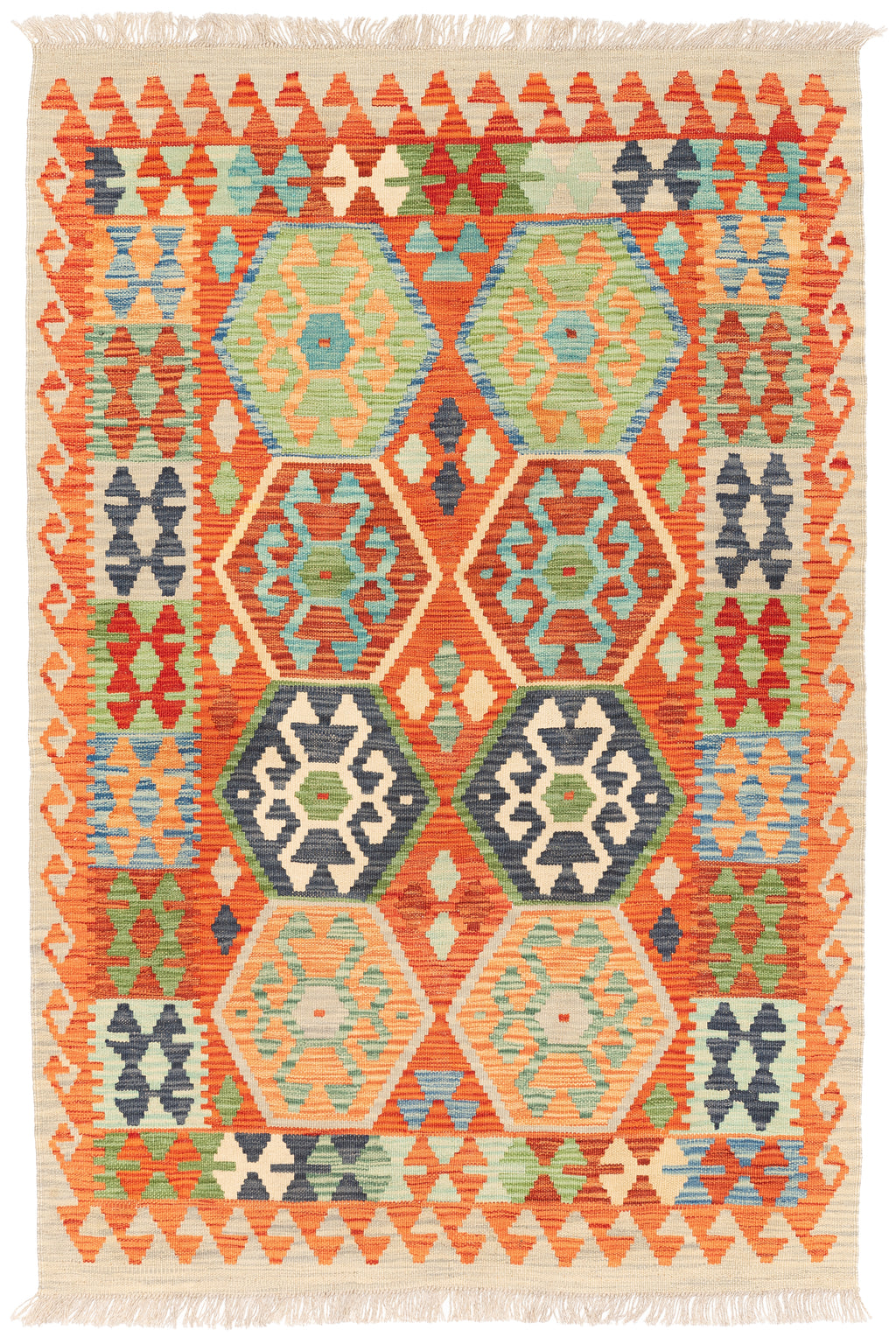 Afghanischer Kelim – 150 × 100 cm – handgewebt aus Schurwolle