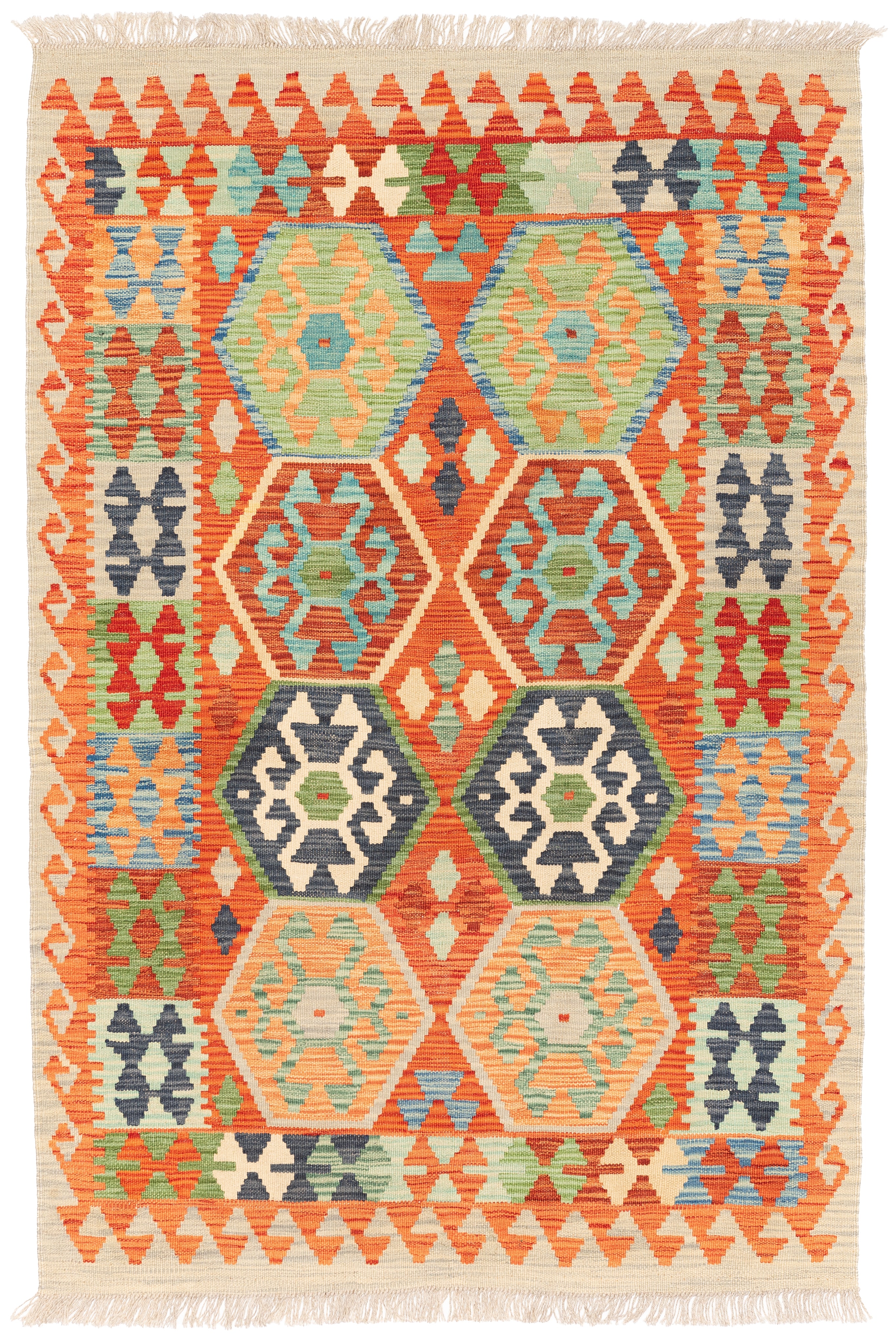 Afghanischer Kelim – 150 × 100 cm – handgewebt aus Schurwolle