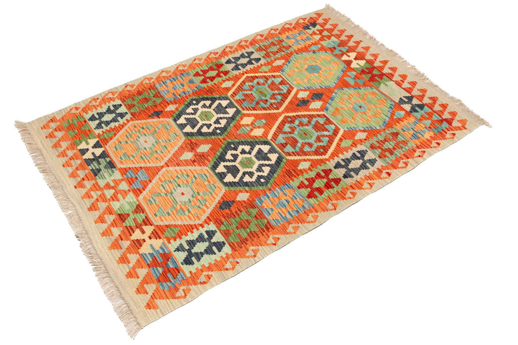 Afghanischer Kelim – 150 × 100 cm – handgewebt aus Schurwolle