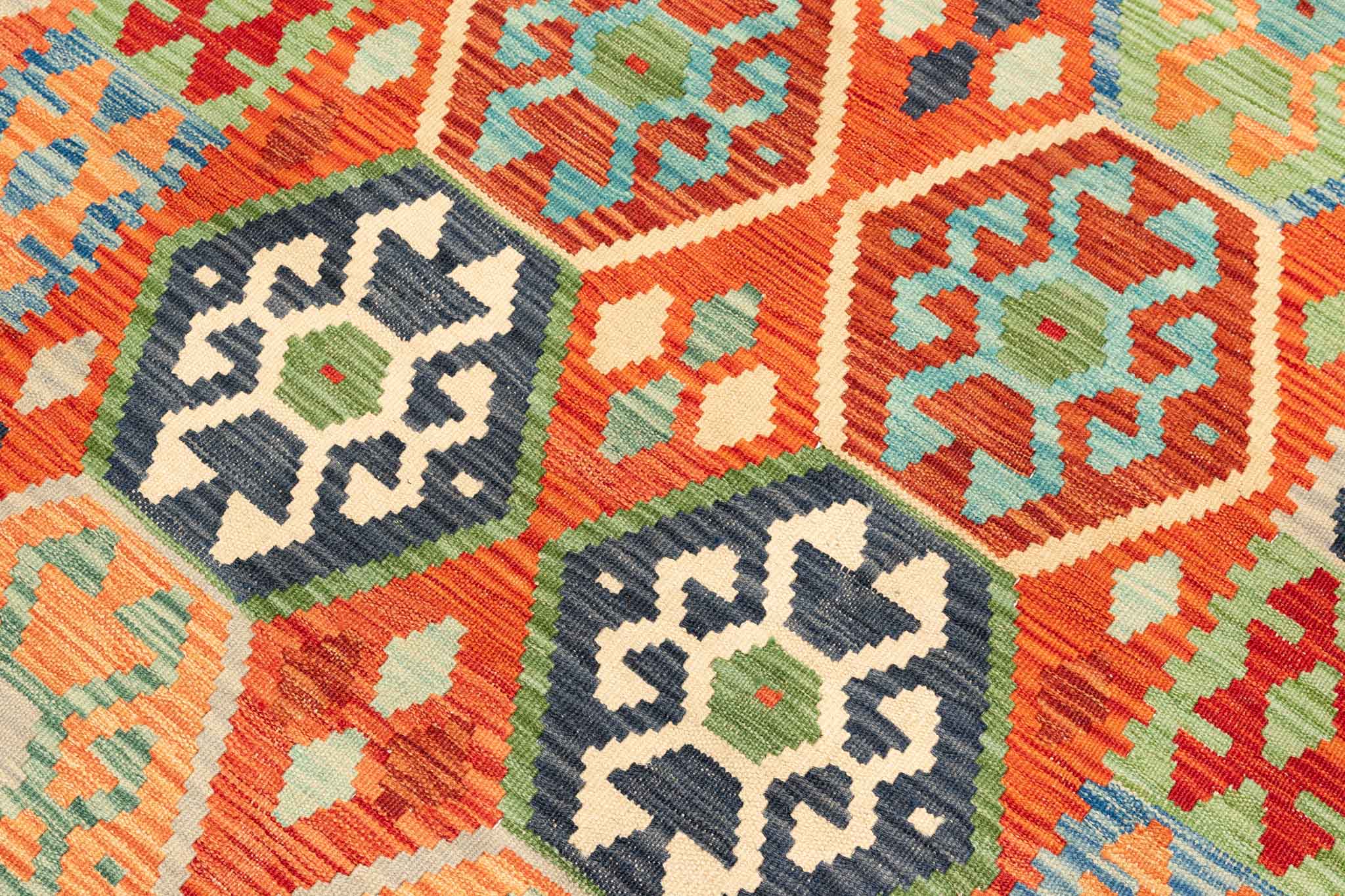 Afghanischer Kelim – 150 × 100 cm – handgewebt aus Schurwolle