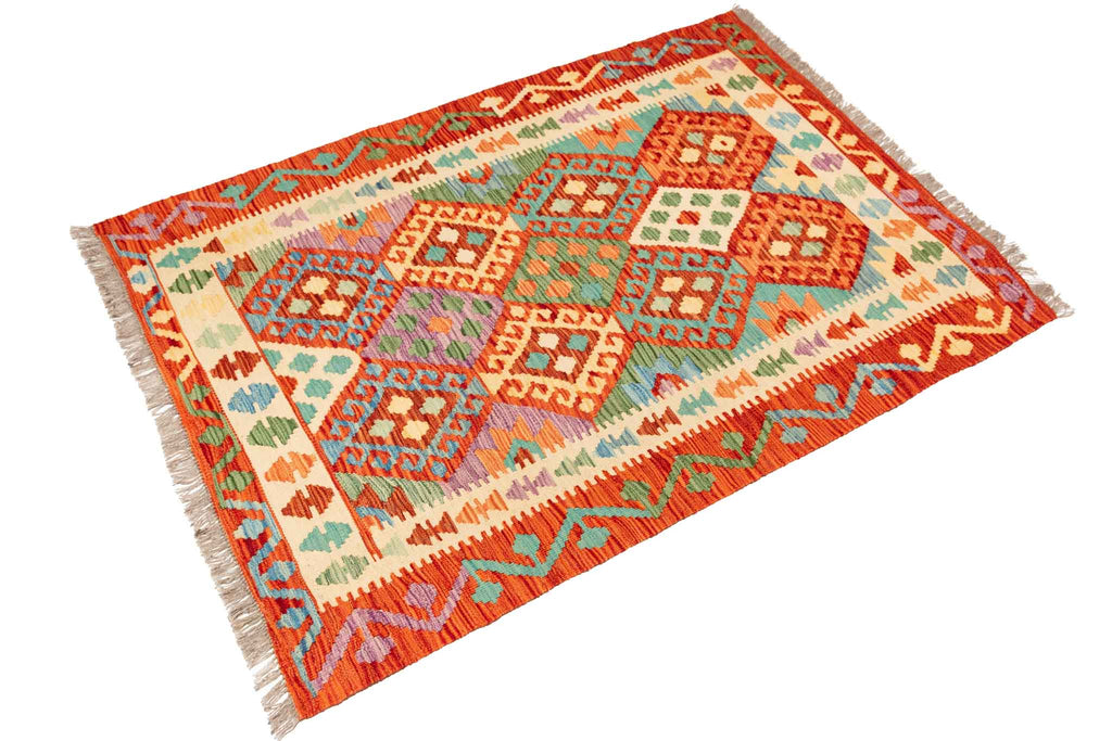 Afghanischer Kelim – 148 × 106 cm – handgewebt aus Schurwolle