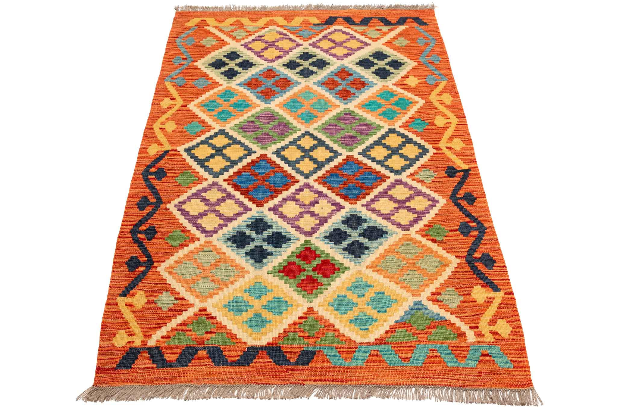 Afghanischer Kelim – 150 × 105 cm – handgewebt aus Schurwolle