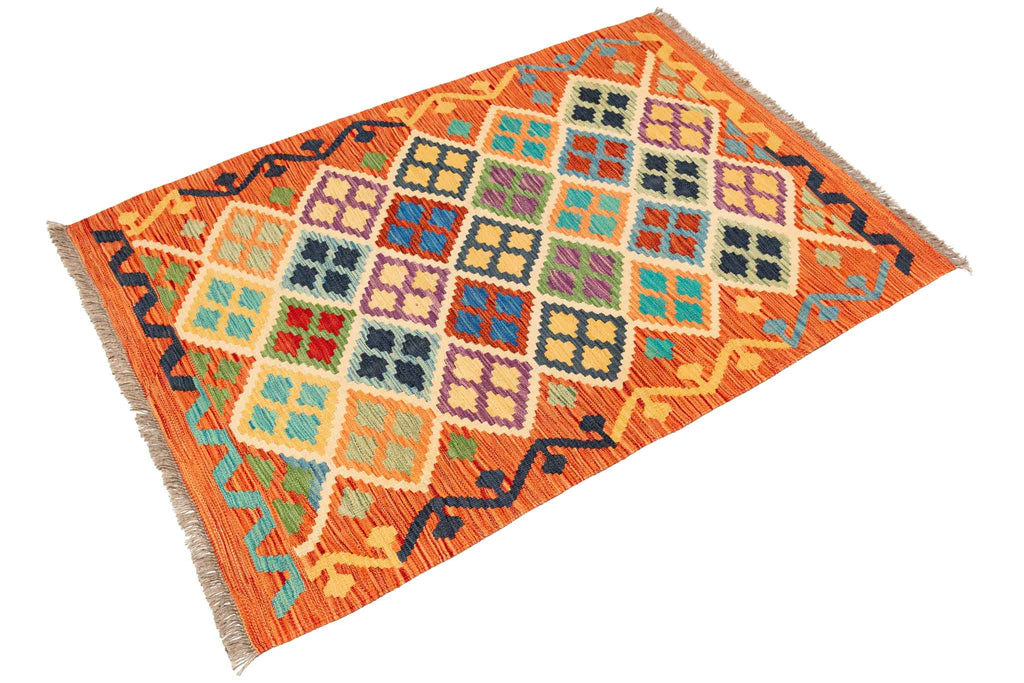 Afghanischer Kelim – 150 × 105 cm – handgewebt aus Schurwolle