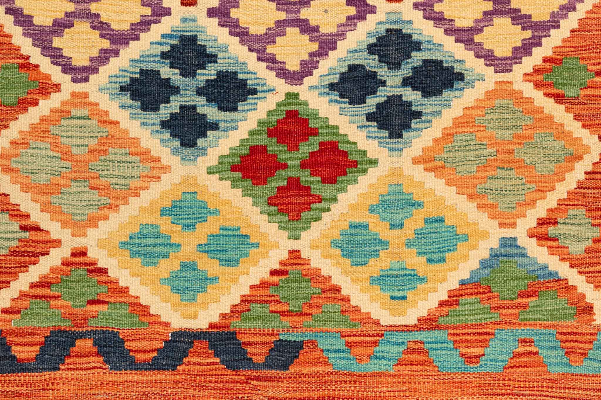 Afghanischer Kelim – 150 × 105 cm – handgewebt aus Schurwolle