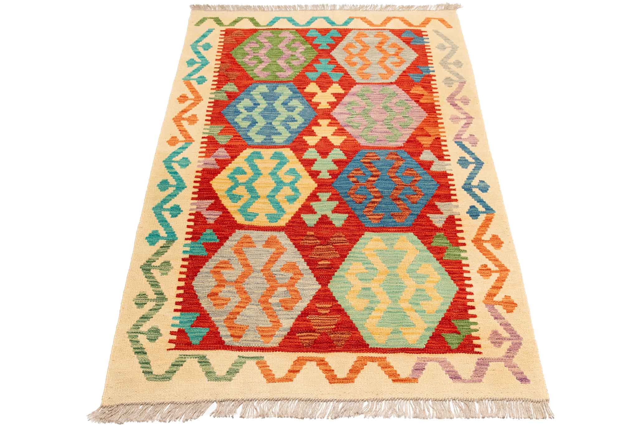 Afghanischer Kelim – 145 × 98 cm – handgewebt aus Schurwolle