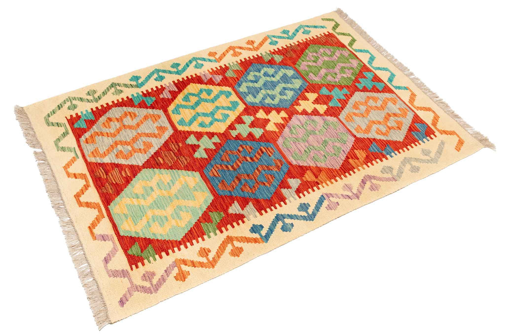 Afghanischer Kelim – 145 × 98 cm – handgewebt aus Schurwolle