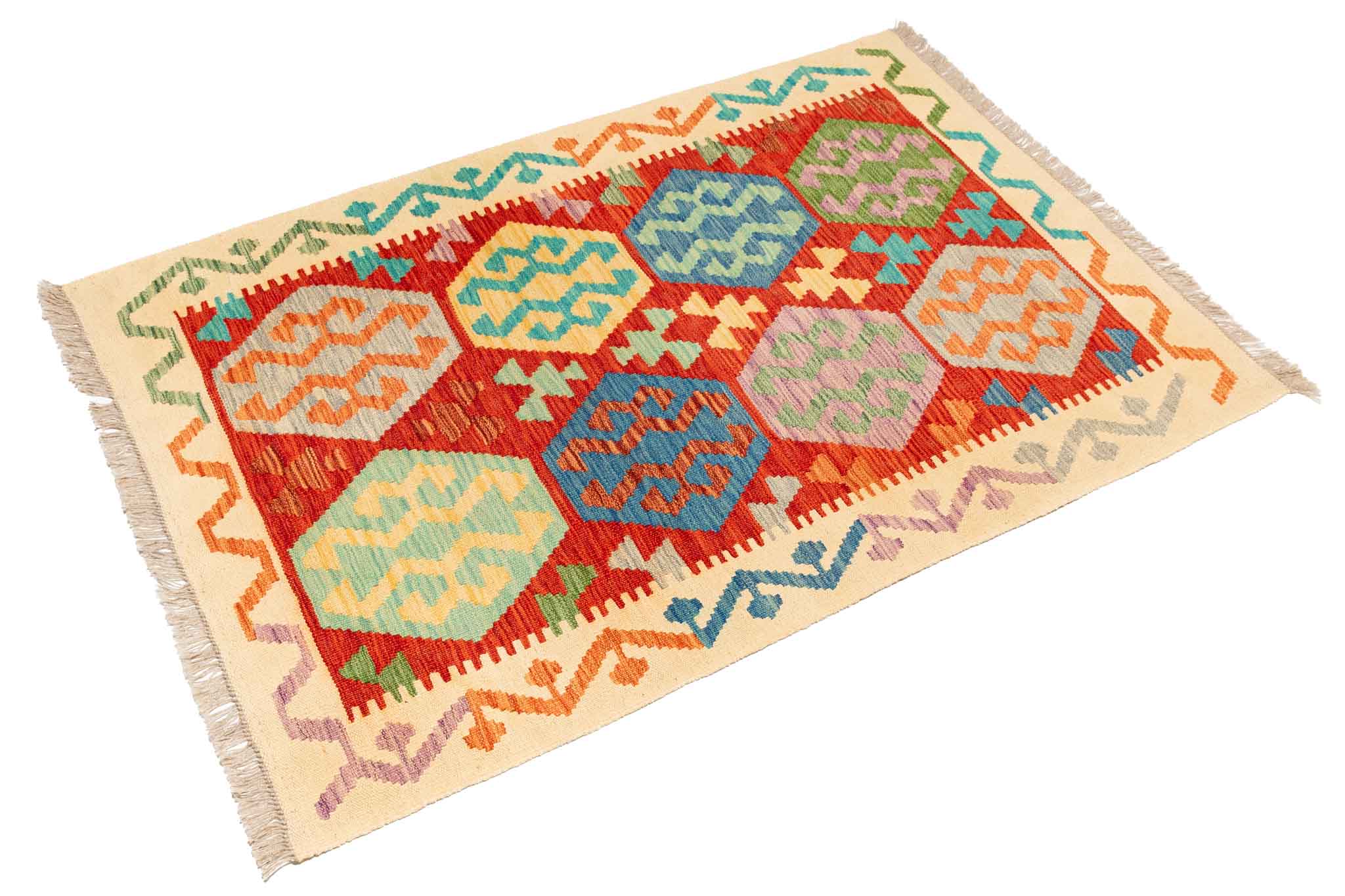 Afghanischer Kelim – 145 × 98 cm – handgewebt aus Schurwolle