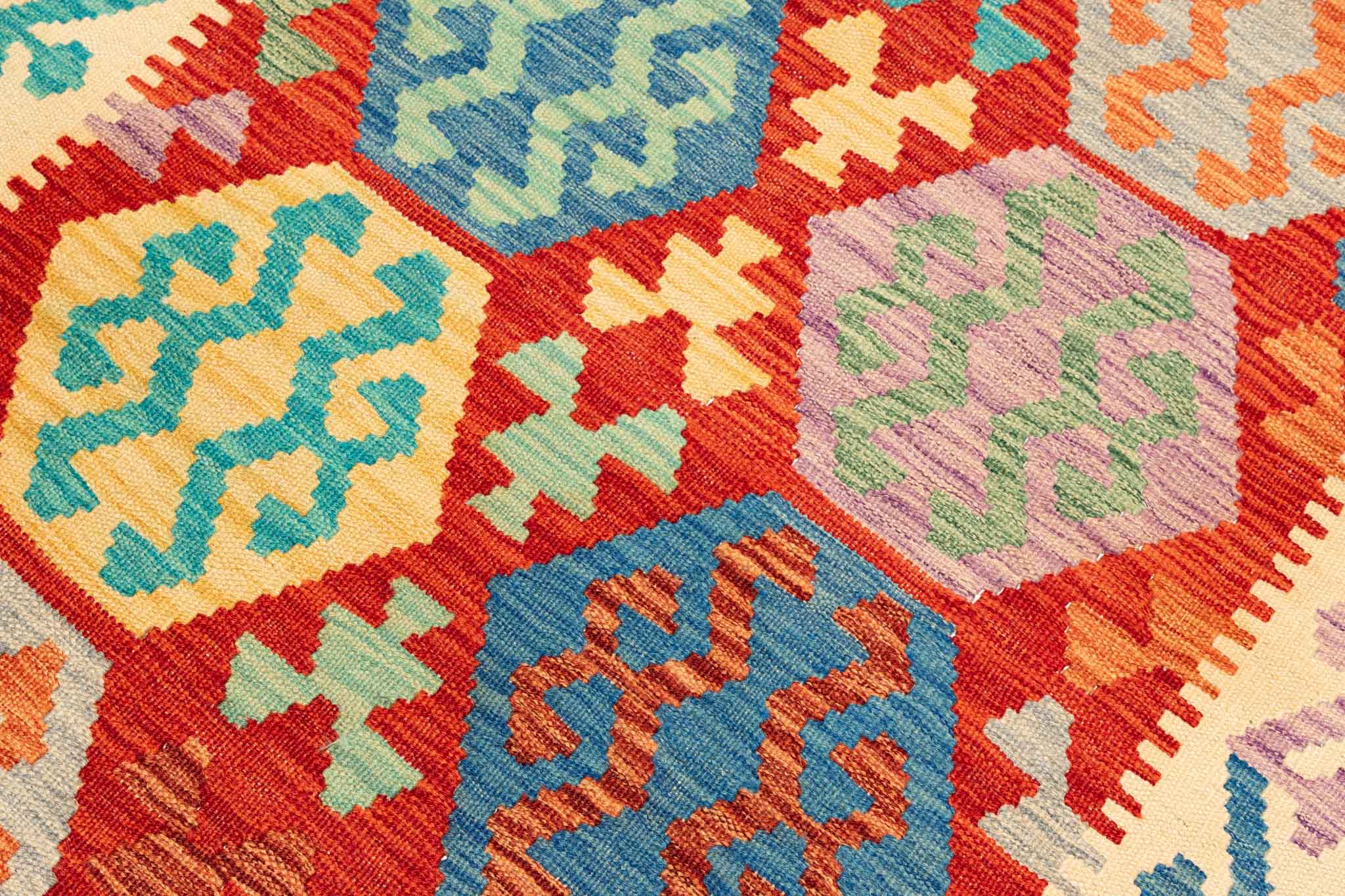 Afghanischer Kelim – 145 × 98 cm – handgewebt aus Schurwolle