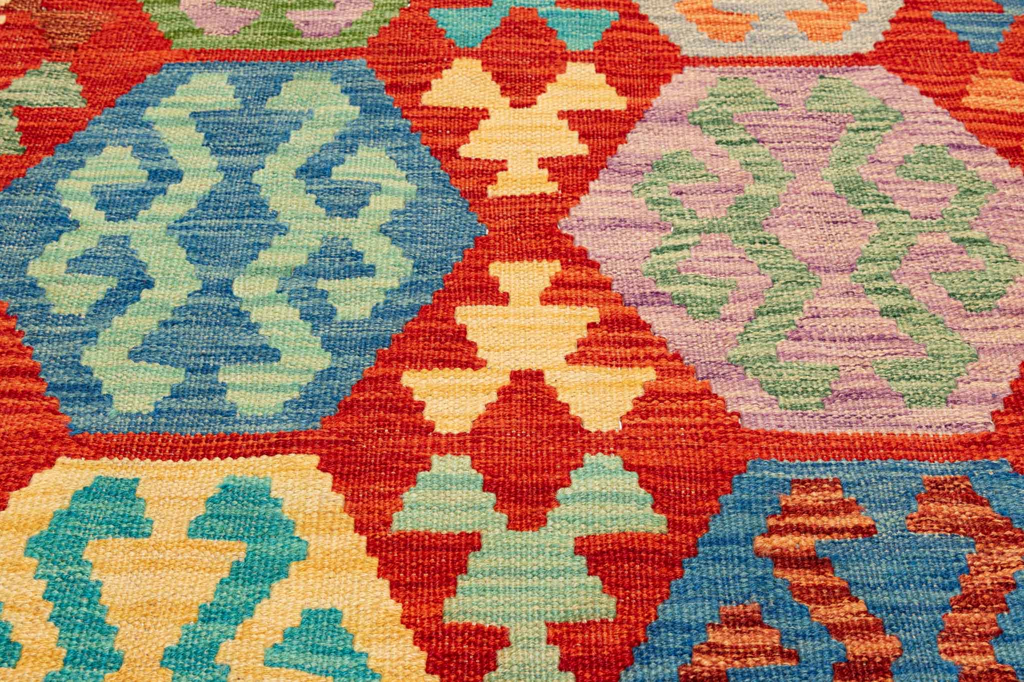 Afghanischer Kelim – 145 × 98 cm – handgewebt aus Schurwolle