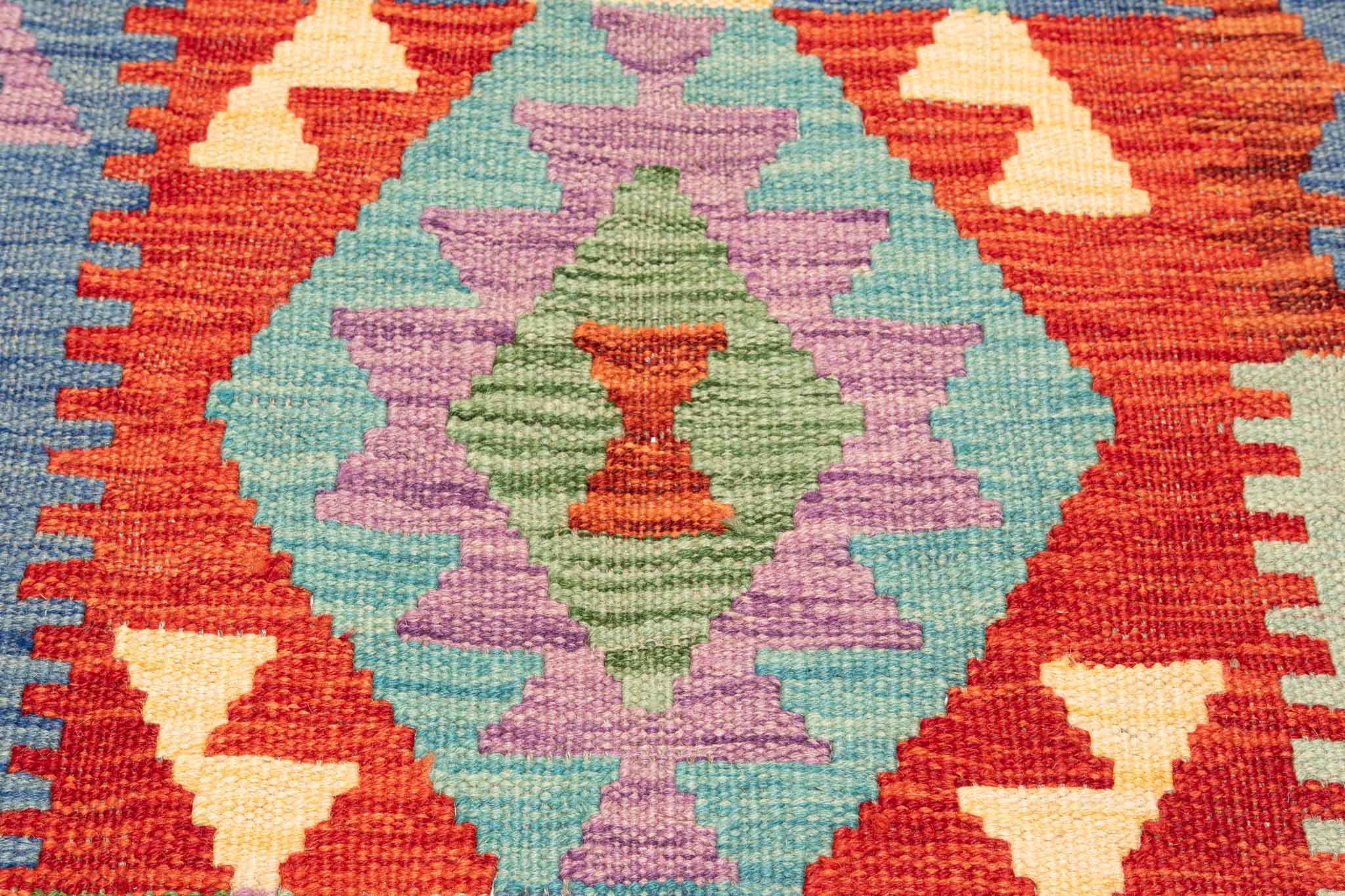 Afghanischer Kelim – 185 × 126 cm – handgewebt aus Schurwolle