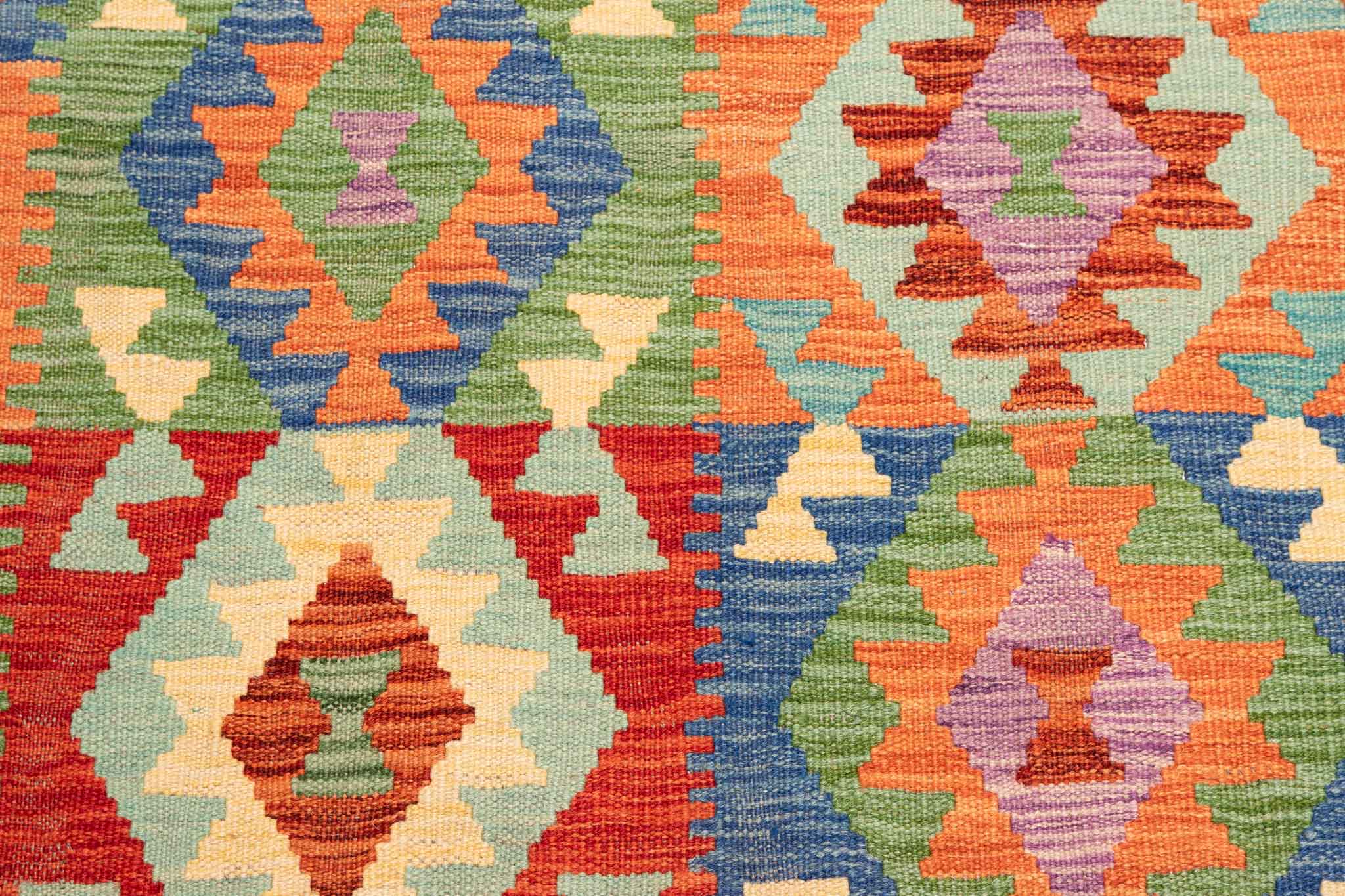 Afghanischer Kelim – 185 × 126 cm – handgewebt aus Schurwolle