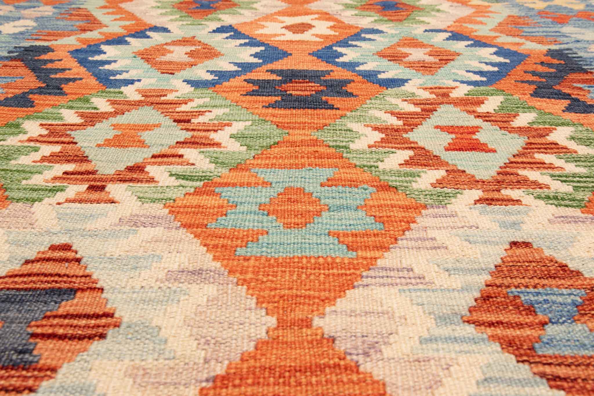 Afghanischer Kelim – 168 × 126 cm – handgewebt aus Schurwolle